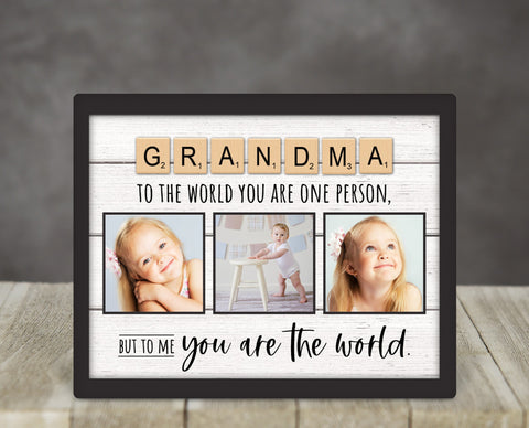 Scrabble Tiles Picture Panel For Grandma- Gift for Grandma, Mothers's Day Gift Idea, Birthday Gift For Grandmother, Christmas Gift Idea