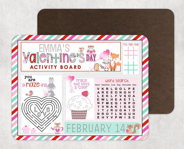 Personalized Valentine's Activity Dry Erase Board